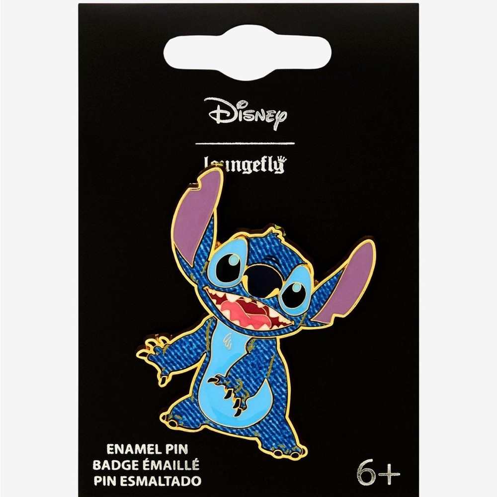 Loungefly Disney Lilo & Stitch Denim Stitch Enamel Pin Exclusive